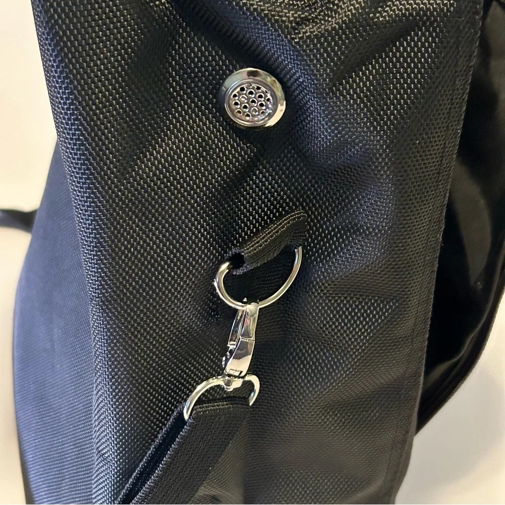 Greg Norman Collection Black Men's Travel Golf Shoe Bag with Shoulder Strap NEW
